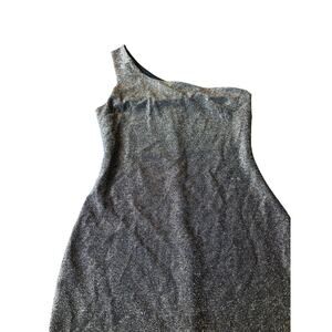 7DAYWKND Gold Glitter Bodycon One Shoulder Dress Small